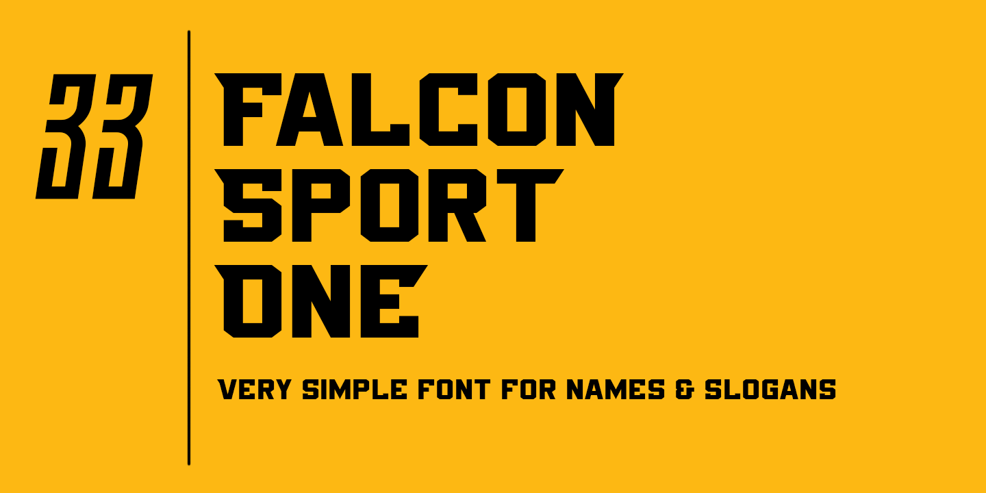 Beispiel einer Falcon Sport-Schriftart #5